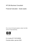HP 20b Business Consultant Financial Calculator Guida Rapida