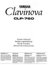 Yamaha Electronic Keyboard CLP-760 Manuale utente