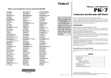 Roland PK-7 Manuale utente