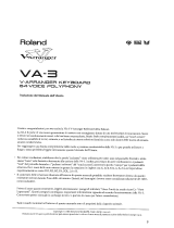 Roland VA-3 Manuale utente