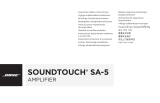 Bose SoundTouch SA-5 amplifier Manuale utente