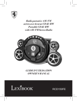 Lexibook RADIO LECTEUR CD FERRARI RCD150FE Manuale del proprietario