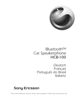 Sony Ericsson HCB-100 Manuale del proprietario