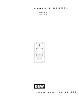 B&W DM 601 Manuale del proprietario