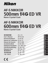 Nikon AF-S NIKKOR 500MM F-4G ED VR Manuale del proprietario