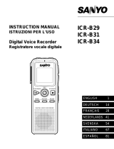 Sanyo ICR-B34 Manuale utente