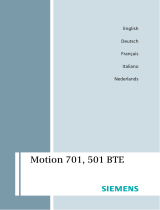 Siemens Motion 501 BTE Manuale del proprietario