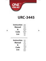 One For All URC-3445 Instruction Manual  & Code  List