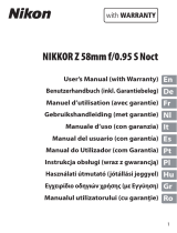 Nikon NIKKOR Z 58mm f/0.95 S Noct Manuale utente