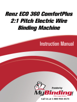 MyBinding Renz ECO 360 ComfortPlus 2:1 Pitch Electric Wire Binding Machine Manuale utente