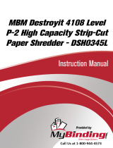 MyBinding MBM Destroyit 4108 Level P-2 Strip-Cut Paper Shredder Manuale utente