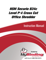 MyBinding HSM Securio B34C Level 3 Cross Cut Manuale utente