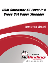MyBinding HSM Shredstar X5 Level 3 Cross Cut Paper Shredder Manuale utente