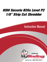MyBinding HSM Securio B26s Level 2 1/8" Strip Cut Shredder Manuale utente