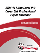 MyBinding HSM 411.2cc Level 3 Cross Cut Professional Paper Shredder Manuale utente