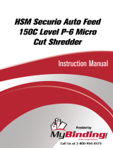 MyBinding HSM Securio Auto Feed 150C Level 5 Micro Cut Shredder Manuale utente