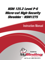 MyBinding HSM 125.2 Level 5 Micro Cut Shredder Manuale utente