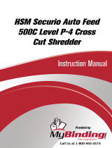 MyBinding HSM Securio Auto Feed 500C Cross Cut Shredder Manuale utente