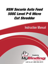 MyBinding HSM Securio Auto Feed 500C Level 5 Micro Cut Shredder Manuale utente