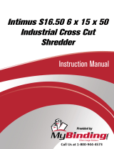 MyBinding Intimus S16.50 6 x 15 x 50 Industrial Cross Cut Shredder Manuale utente