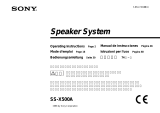 Sony SS-X500A Manuale del proprietario
