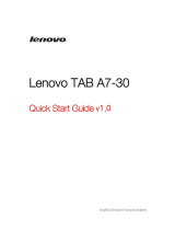 Lenovo Tab A7-30 Guida Rapida