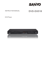 Sanyo DVD-DX518 Manuale utente