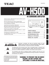 TEAC av-h500 Manuale del proprietario