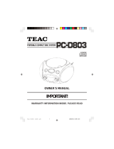 TEAC PC-D803 Manuale del proprietario