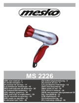 Mesko MS 2226 Red Hair Dryer Manuale utente