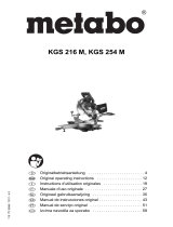 Metabo KGS 216M Manuale del proprietario