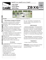 CAME ZBX6 Manuale utente