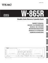 TEAC W-865R Manuale utente