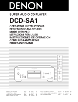 Denon DCD-SA1 Manuale utente