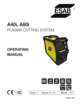 ESAB A60i Plasma Cutting System Manuale utente