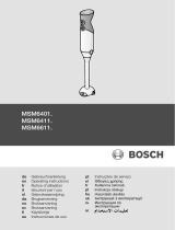 Bosch ErgoMixx MSM66110 Manuale del proprietario