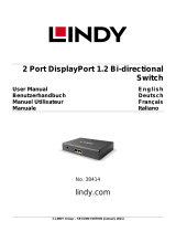 Lindy 2 Port DisplayPort 1.2 Bi-directional Switch Manuale utente