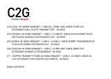 C2G 30019 Manuale del proprietario
