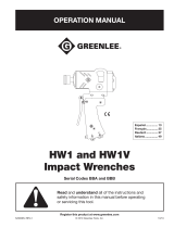 Greenlee HW1, HW1V Impact Wrench Operation S_C BBA, BBB Manuale utente