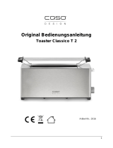 Caso Classico T2 Toaster Istruzioni per l'uso