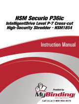 MyBinding Hsm Securio P36 Level 6 High Security Cross Cut Istruzioni per l'uso