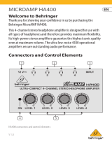 Behringer HA400 Microamp Manuale del proprietario