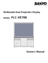 Sanyo PLC-XR70N - 70" Rear Projection TV Manuale del proprietario