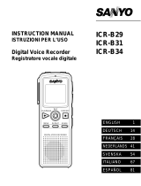 Sanyo ICR-B29 Manuale utente