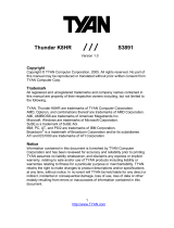 Tyan THUNDER K8HR Manuale utente