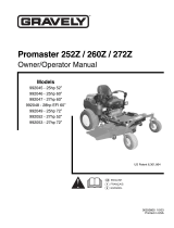 Gravely Promaster 260Z Owner's And Operator's Manual