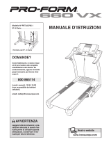 Pro-Form 690 Vx Treadmill Manuale D'istruzioni