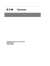 Powerware 9125 Two-in-One UPS 2500 Manuale utente