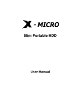 X-Micro Tech. Slim Portable HDD Manuale utente