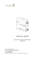 Maestro 100 3G Quick Start Manual & User Manual